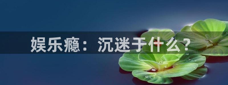 bbin视讯体育：娱乐瘾：沉迷于什么？